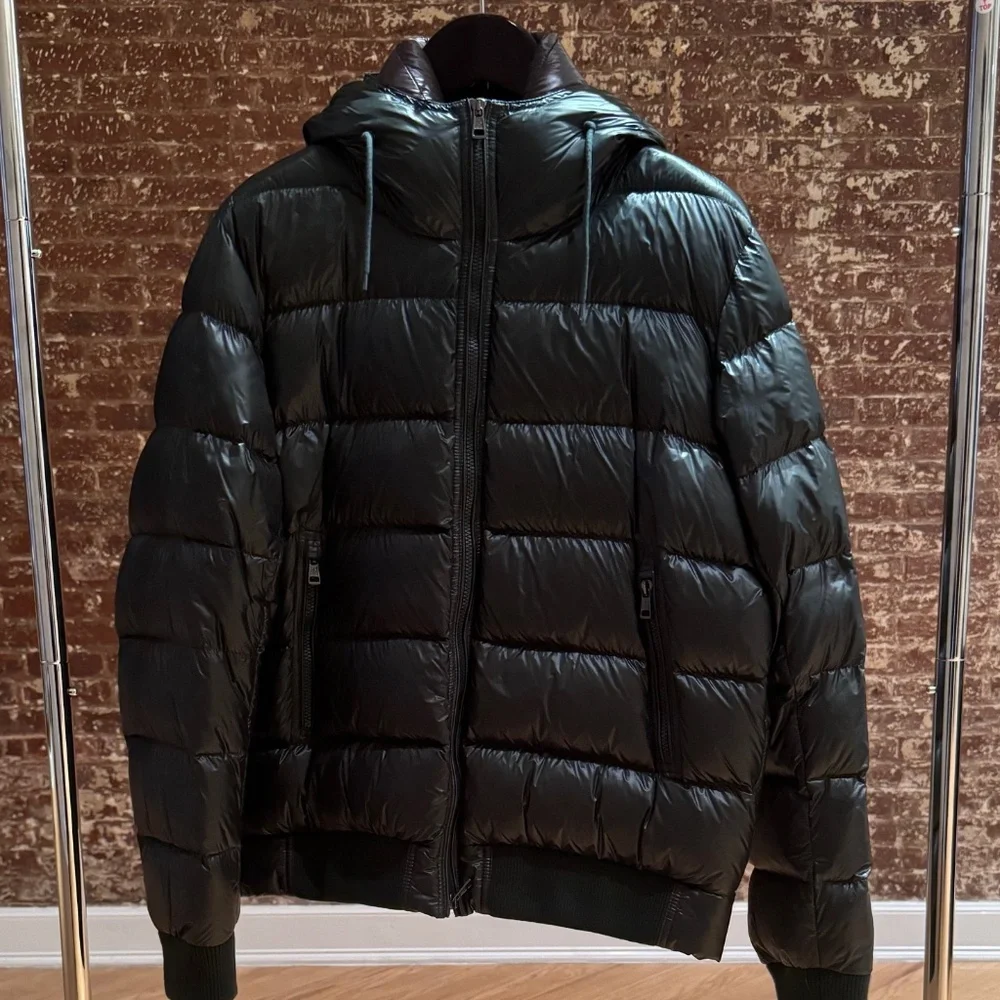 MONCLER - Men's Forest Green Down Jacket - Picture 1 of 16